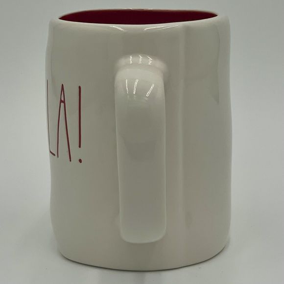 Rae Dunn FA LA LA White/Red Mug - Picture 2 of 9